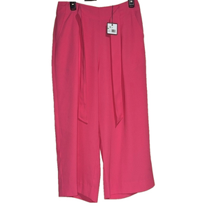 Madison Pink High Waisted Wide Leg Capri Pants Size 8 NWT
